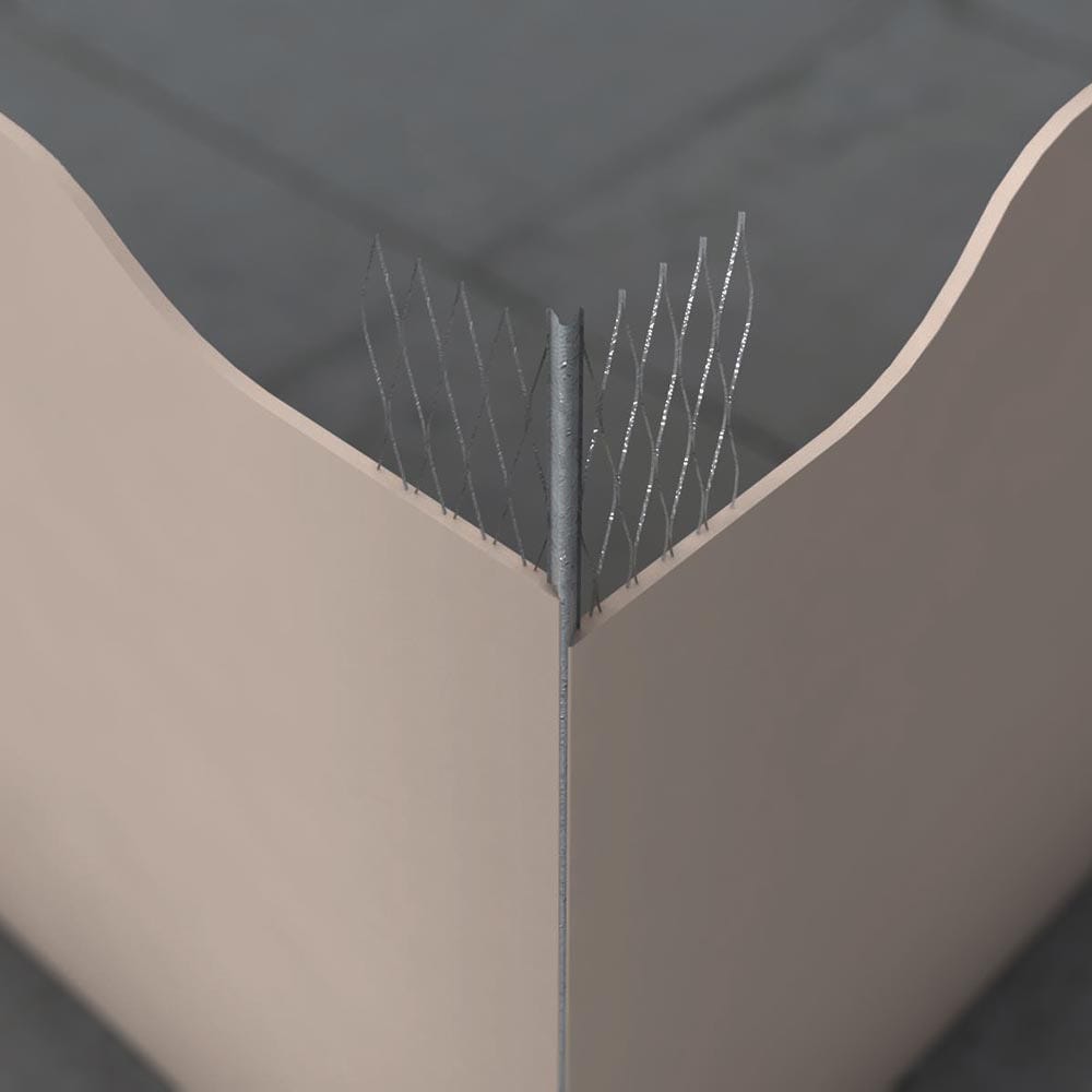 Product image for Speed Pro Standard Angle Bead Wide Wing Galvanised 2400mm (550) Pack of 50