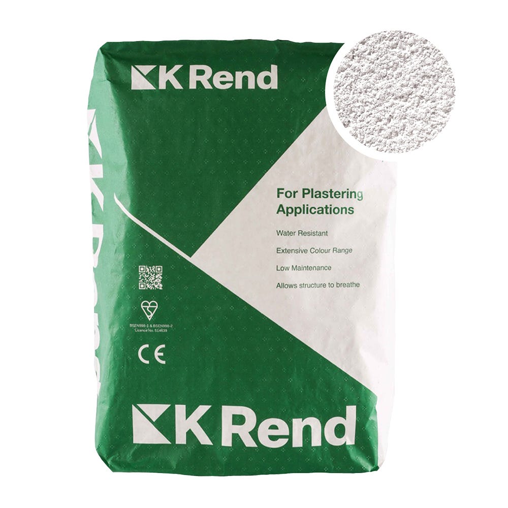 Product image for K Rend Silicone K1 White Scraped Render Coat 25Kg