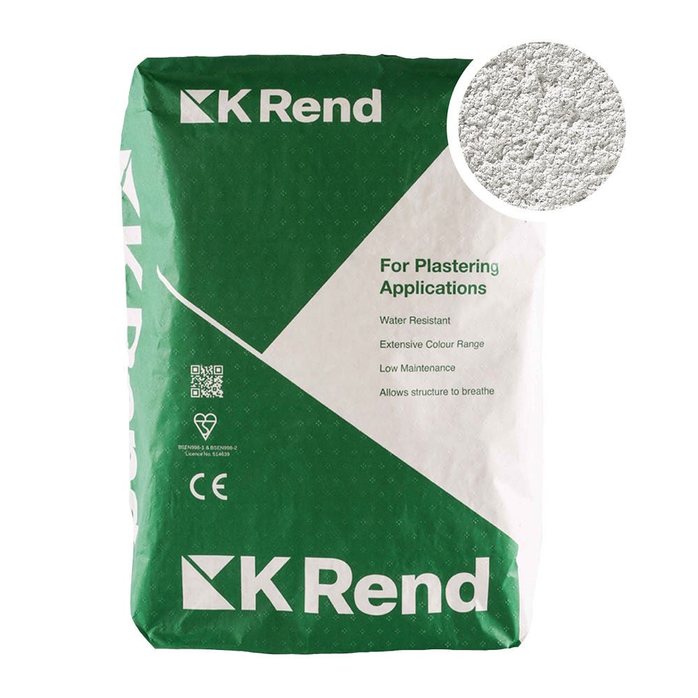 Product image for K Rend Silicone K1 Grey Scraped Render Coat 25Kg