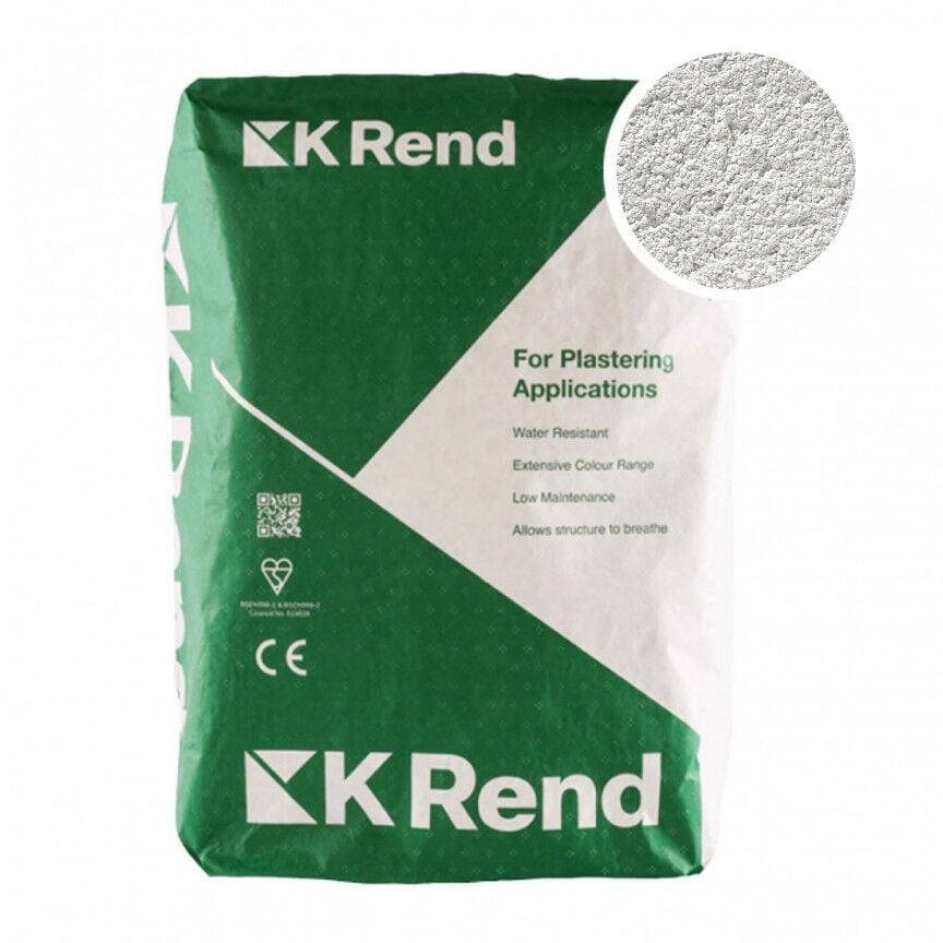 Product image for K Rend Silicone K1 Grey Scraped Render Coat 25Kg
