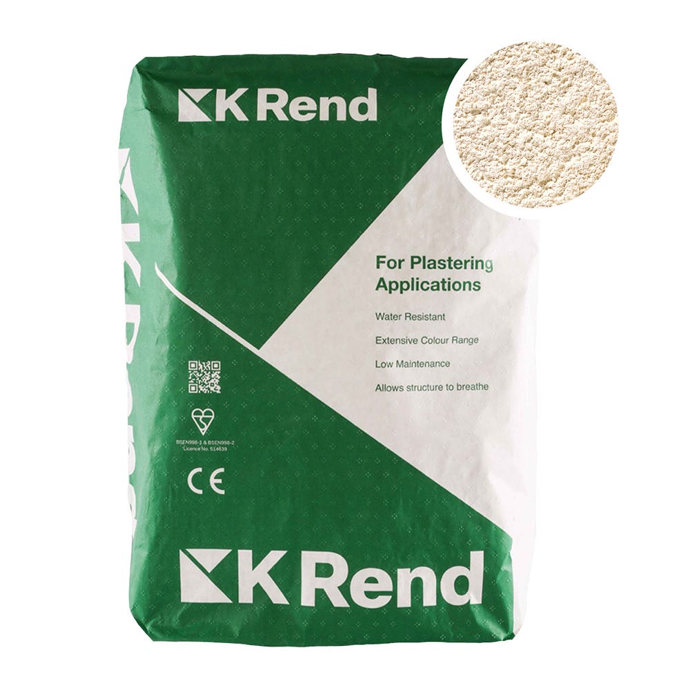 Product image for K Rend Silicone K1 Ivory Scraped Render Coat 25Kg