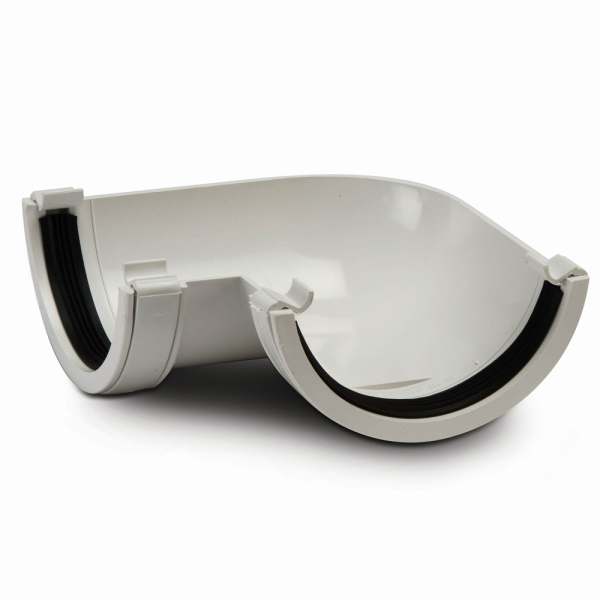 Product image for Half Round Gutter Angle 90 White 112mm