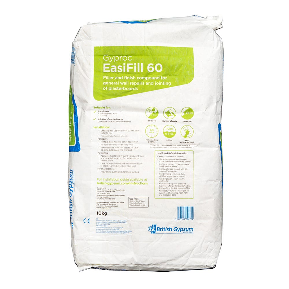 Product image for British Gypsum Gyproc EasiFill 60 10Kg