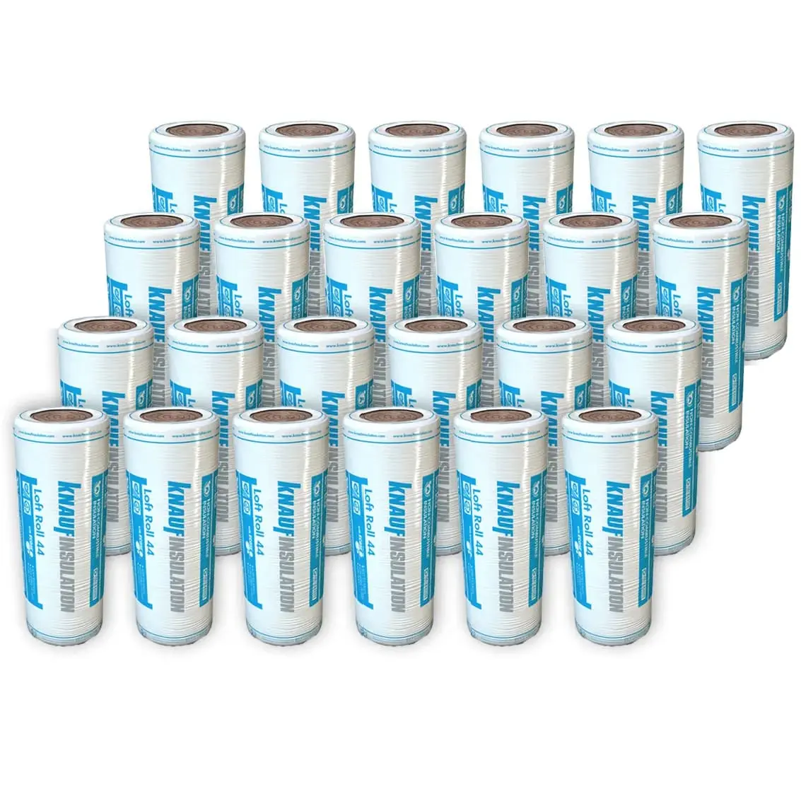 Image of 100mm Knauf Earthwool Loft Roll 44 Insulation Combi-Cut - Pallet of 24 Rolls (333.24m2/Pallet)