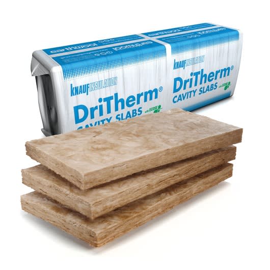 Product image for 100mm Knauf Earthwool DriTherm Cavity Wall Insulation Slab 37 (6.55m2/Pack)