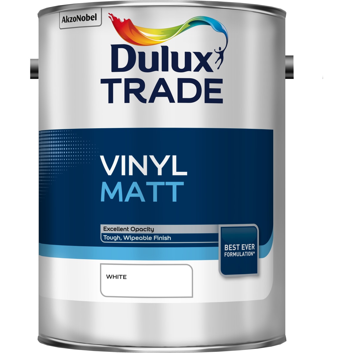 Image of Dulux Trade Vinyl Matt White 5ltr