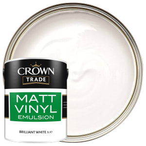Product image for Dulux Trade Vinyl Matt White 5ltr