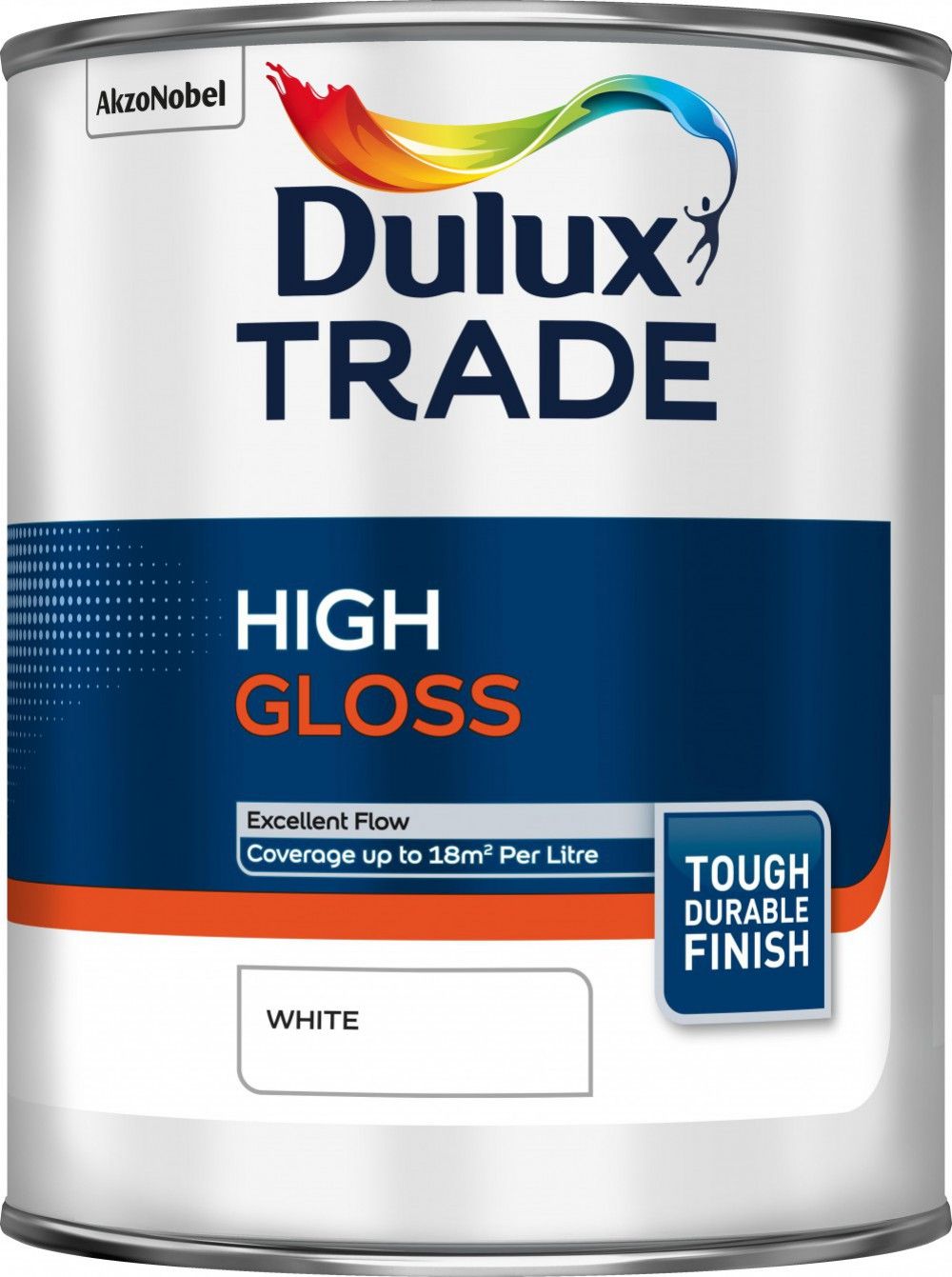 Product image for Dulux Trade High Gloss Paint White 1ltr