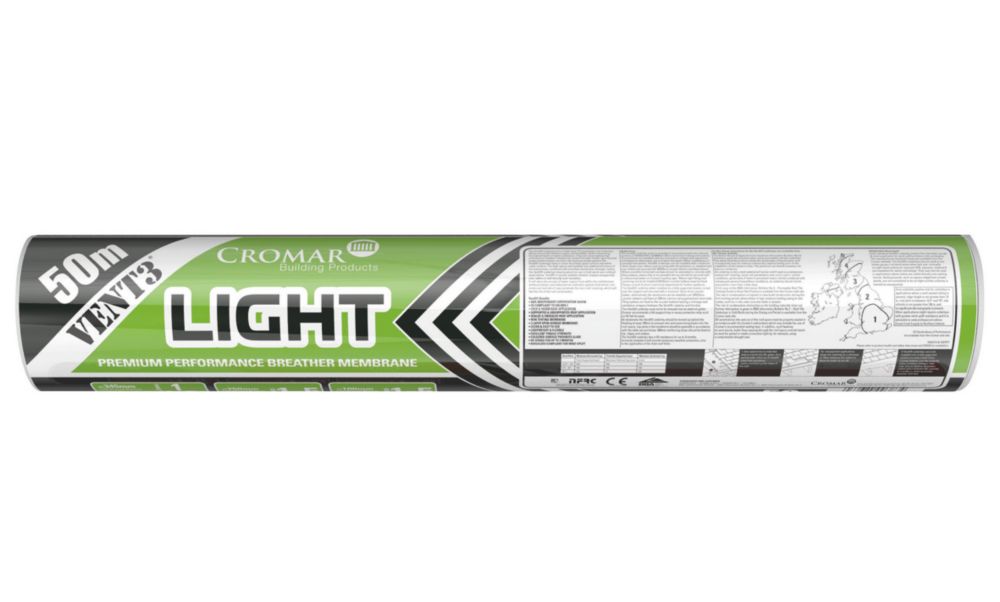 Image of Cromar Vent3 Light Roof Underlay 1.5 X 50m Grey