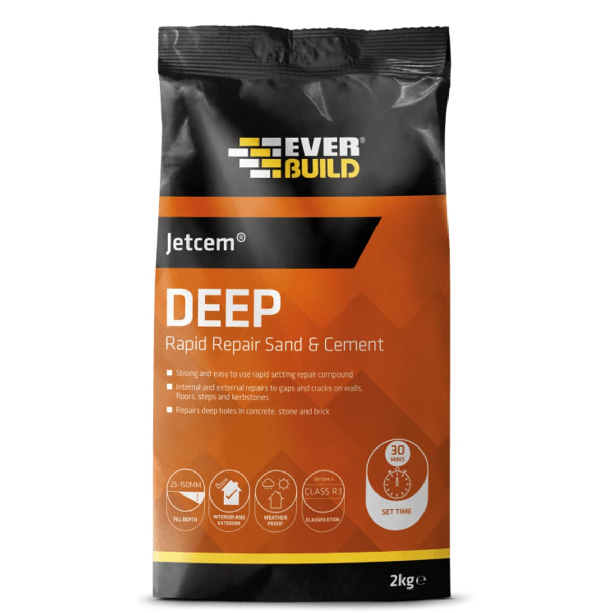Image of Everbuild Jetcem Deep Rapid Repair Sand and Cement 6kg 