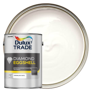 Image of Dulux Trade Diamond Eggshell Pure Brilliant White 5L