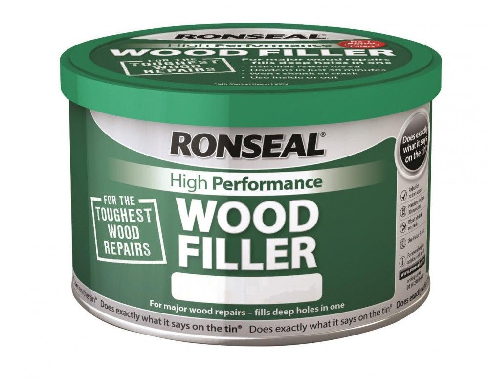 Product image for Ronseal High Performance Wood Filler White 275g
