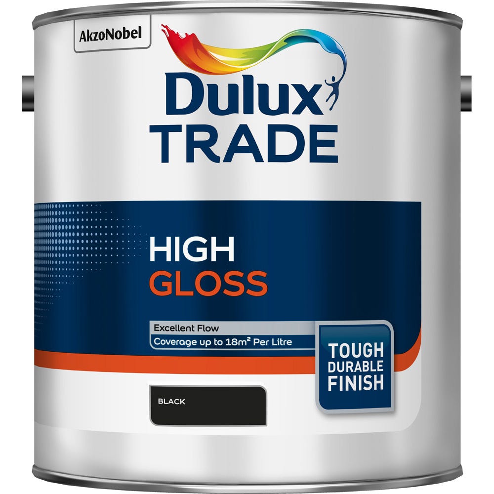 Product image for Dulux Trade High Gloss Black 2.5L