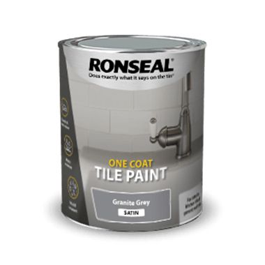 Product image for Ronseal One Coat Tile Paint Satin White 750ml