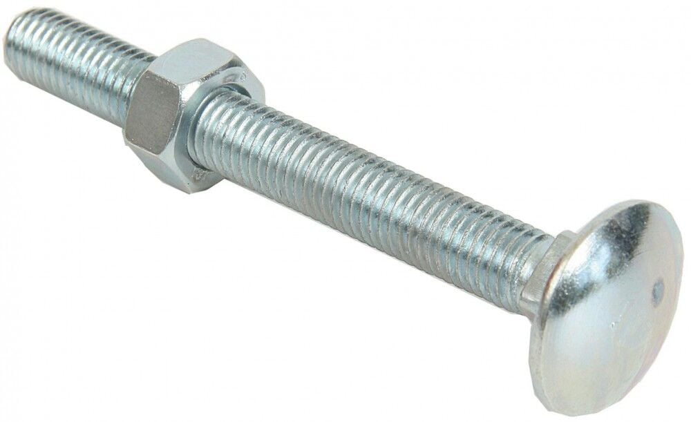 Product image for Cup Square Carriage Bolt & Nut BZP M8x100mm