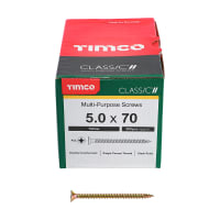 Product image for TIMco Classic Countersunk Head Screw 70 x 5.0mm Yellow
