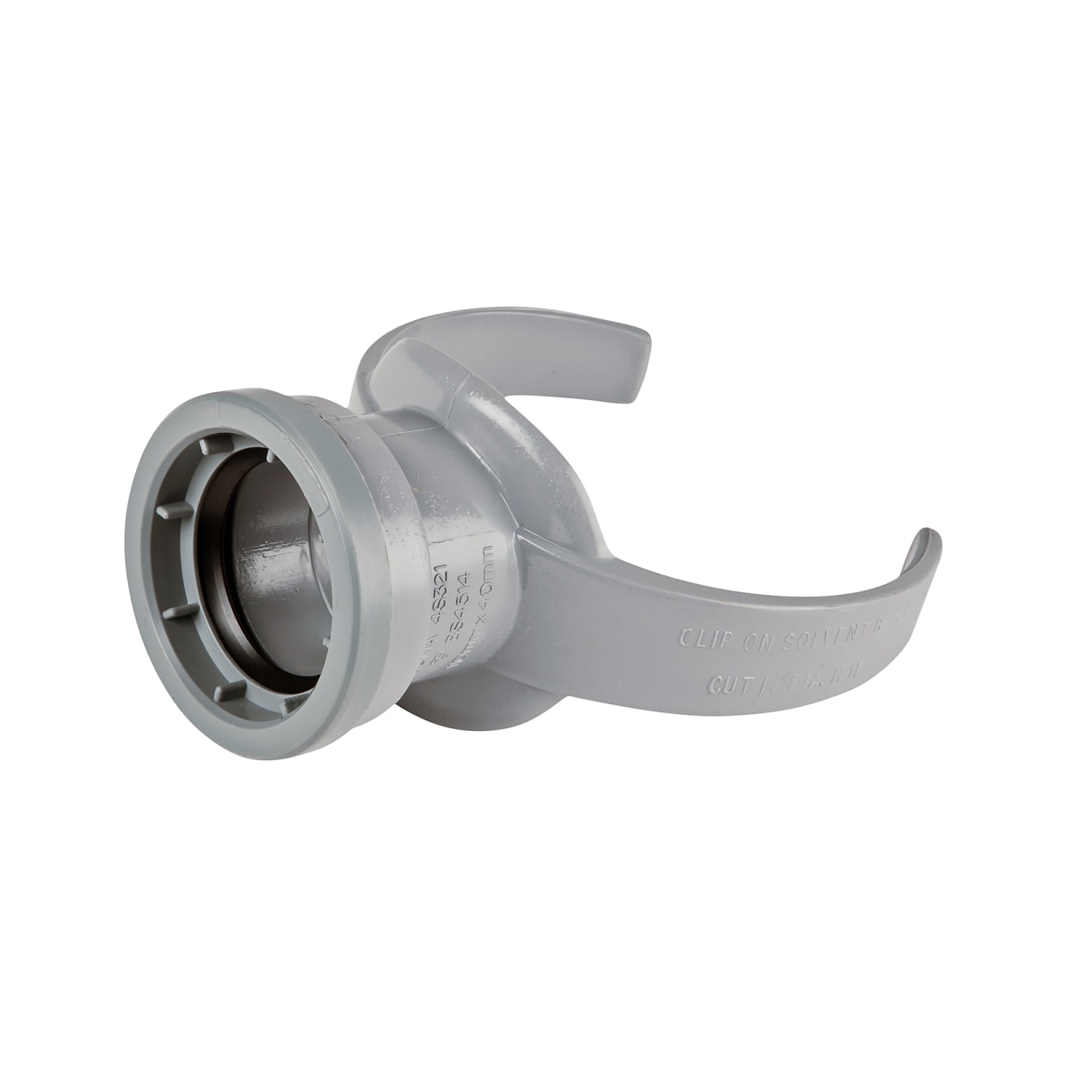 Product image for OsmaSoil Clip Boss Solvent Waste 110mm Dia Grey