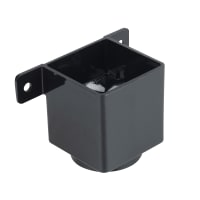 Image of Osma SquareLine Pipe Connector and Bracket 61mm Dia Black