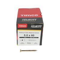 Product image for TIMco Velocity Premium Wood Screw 60 x 5mm (L x Diameter) Box of 200