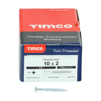 Product image for TIMco Twin Threaded Wood Screw 50 x 5mm (L x Diameter) Box of 200