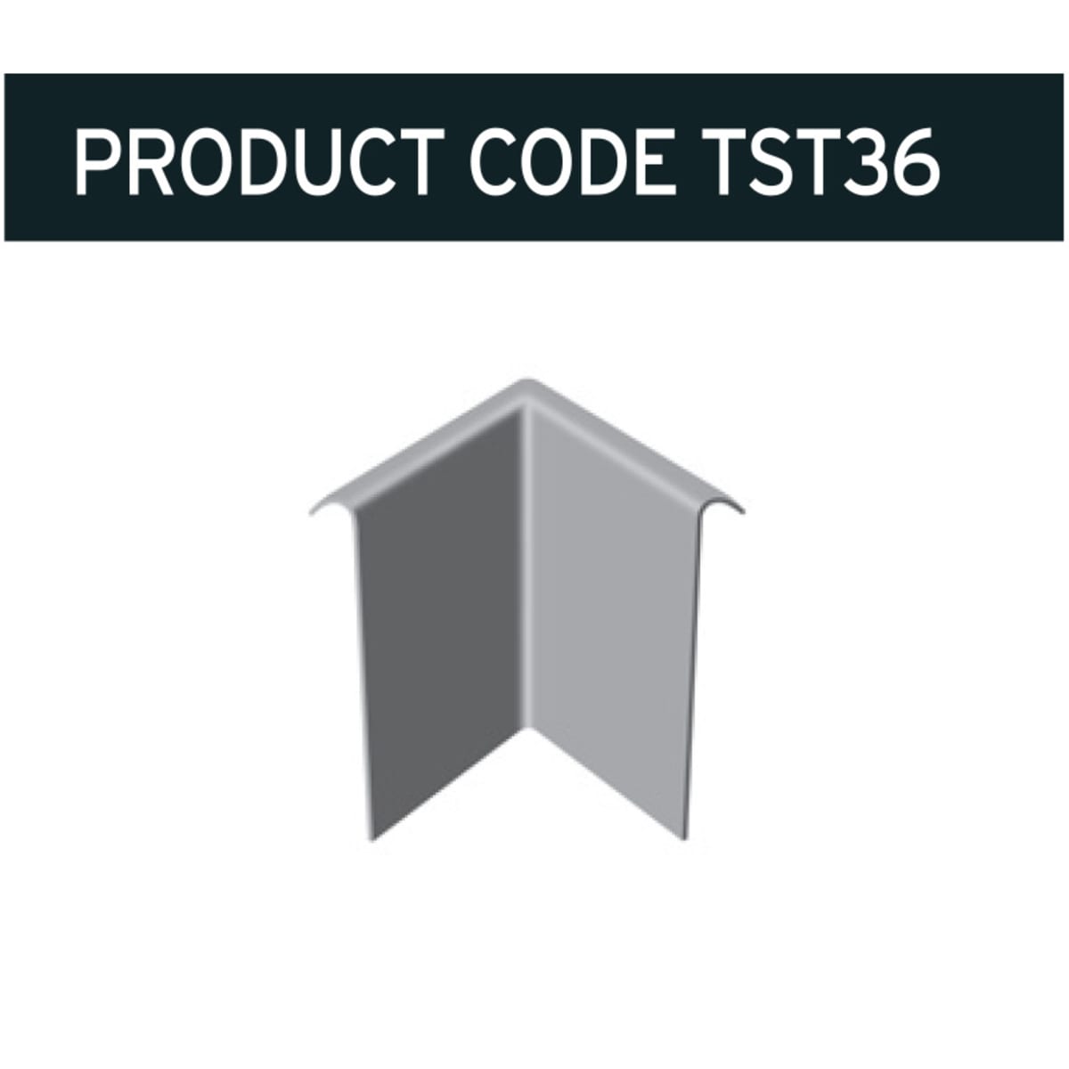 Product image for TuffStuff C7 Internal Simulated Lead Flashing Corner Grey