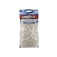 Image of Unifix Dome Cap Screw Cover White Bag of 20