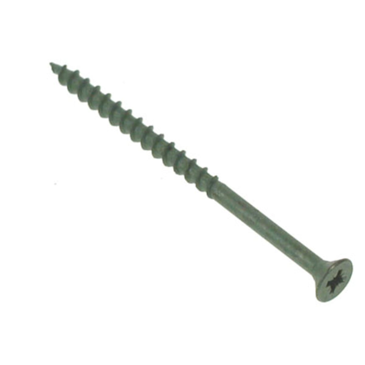 Product image for Unifix Dec-Top Unifix Decking Screw Countersunk Head Green Coated 8G 4 x 63.5mm Tub of 1100
