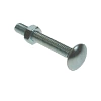 Product image for Cup Square Carriage Bolt and Hex Nut 25 x 6mm Chrome