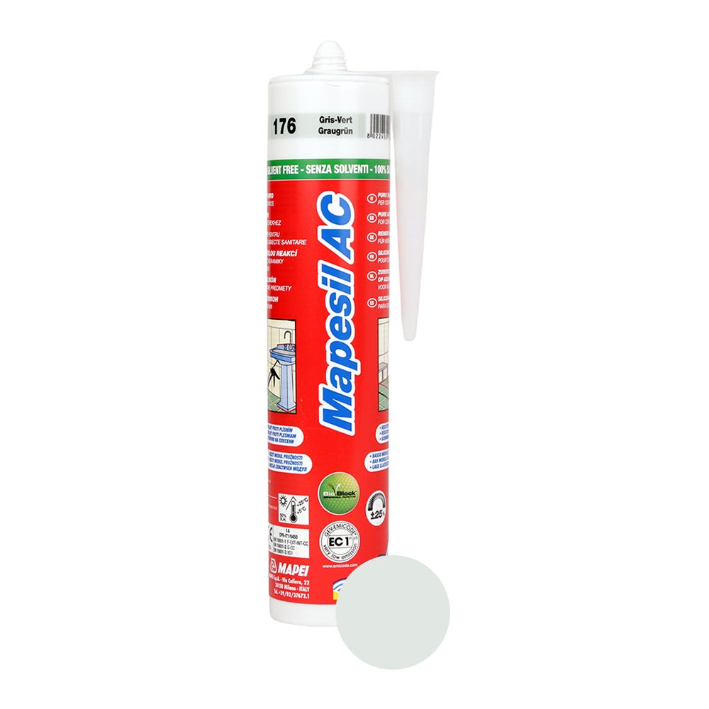 Product image for Mapei Mapesil AC Green Grey (176) Silicone Sealant 310ml
