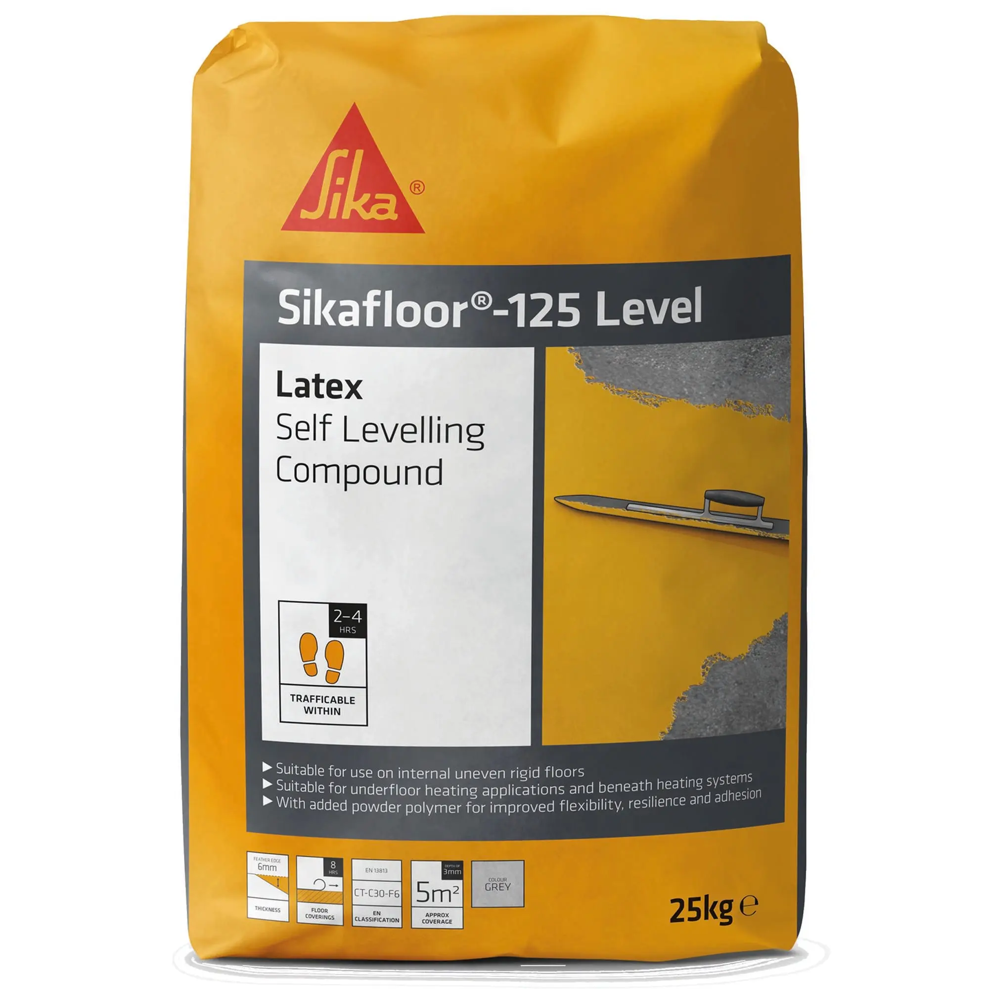 Image of Sikalevel Latex Self Levelling Compound 25 kg Grey