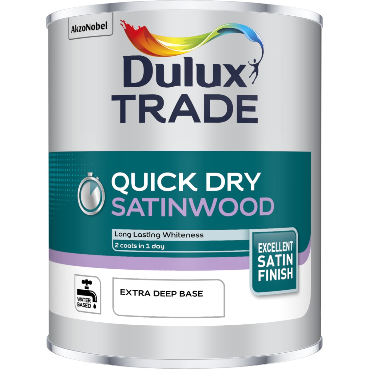 Image of Dulux Trade Quick Dry Satinwood Extra Deep Base 1L