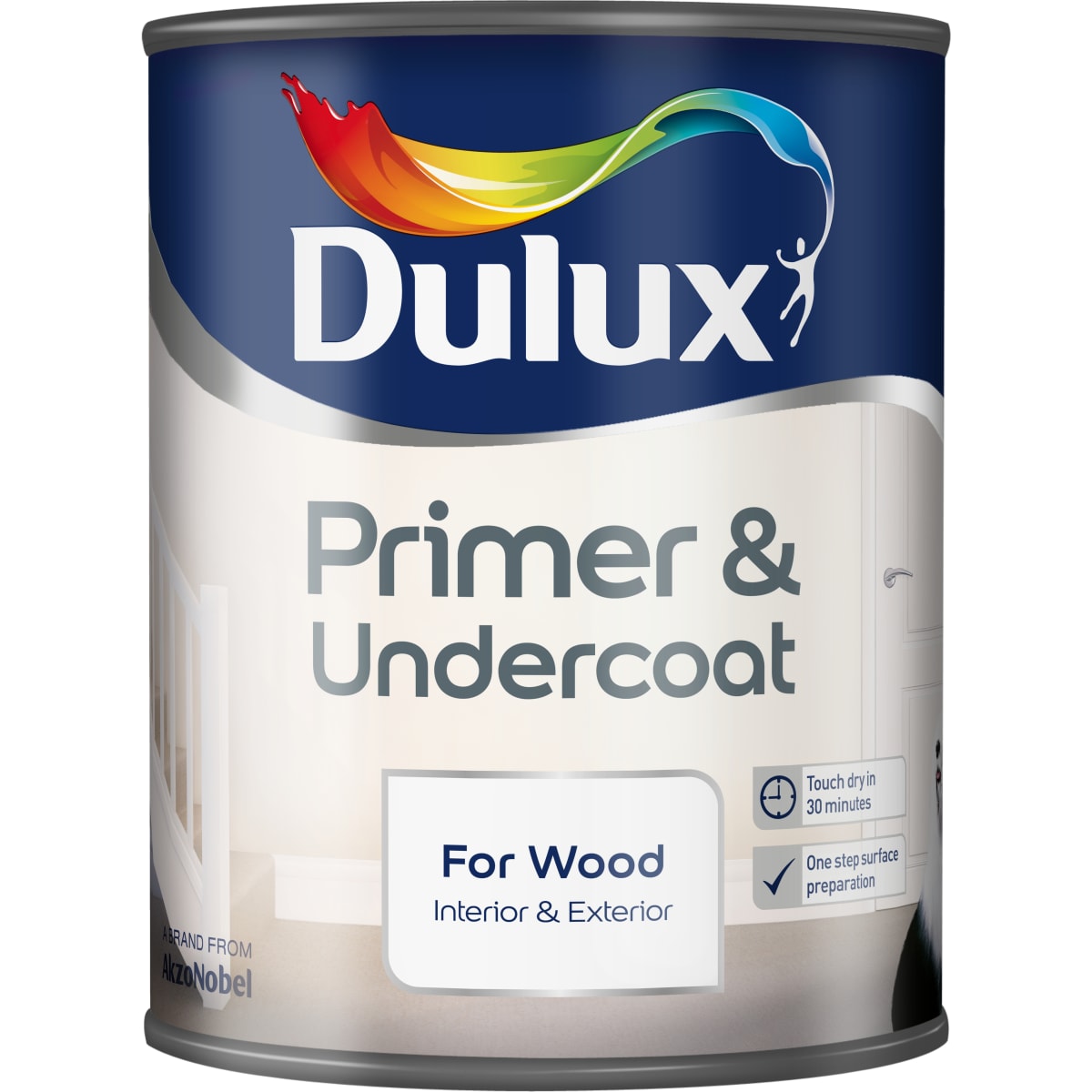 Product image for Dulux Primer & Undercoat For Wood 750ml