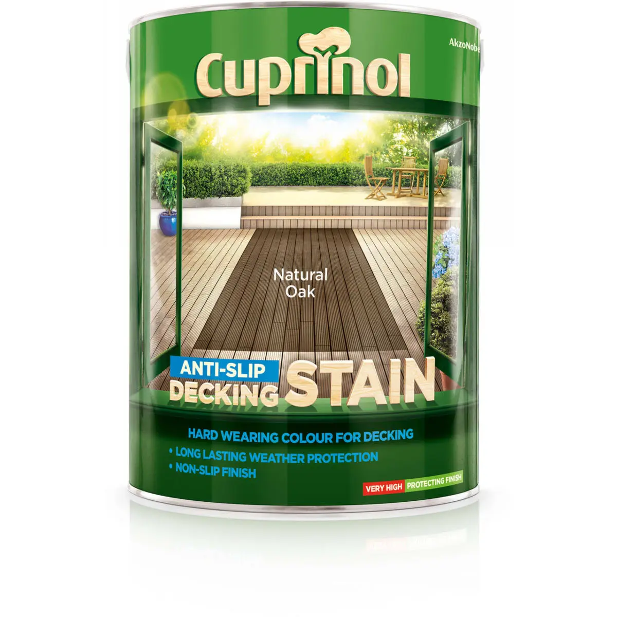Image of Cuprinol Anti-Slip Decking Stain Natural Oak 5L