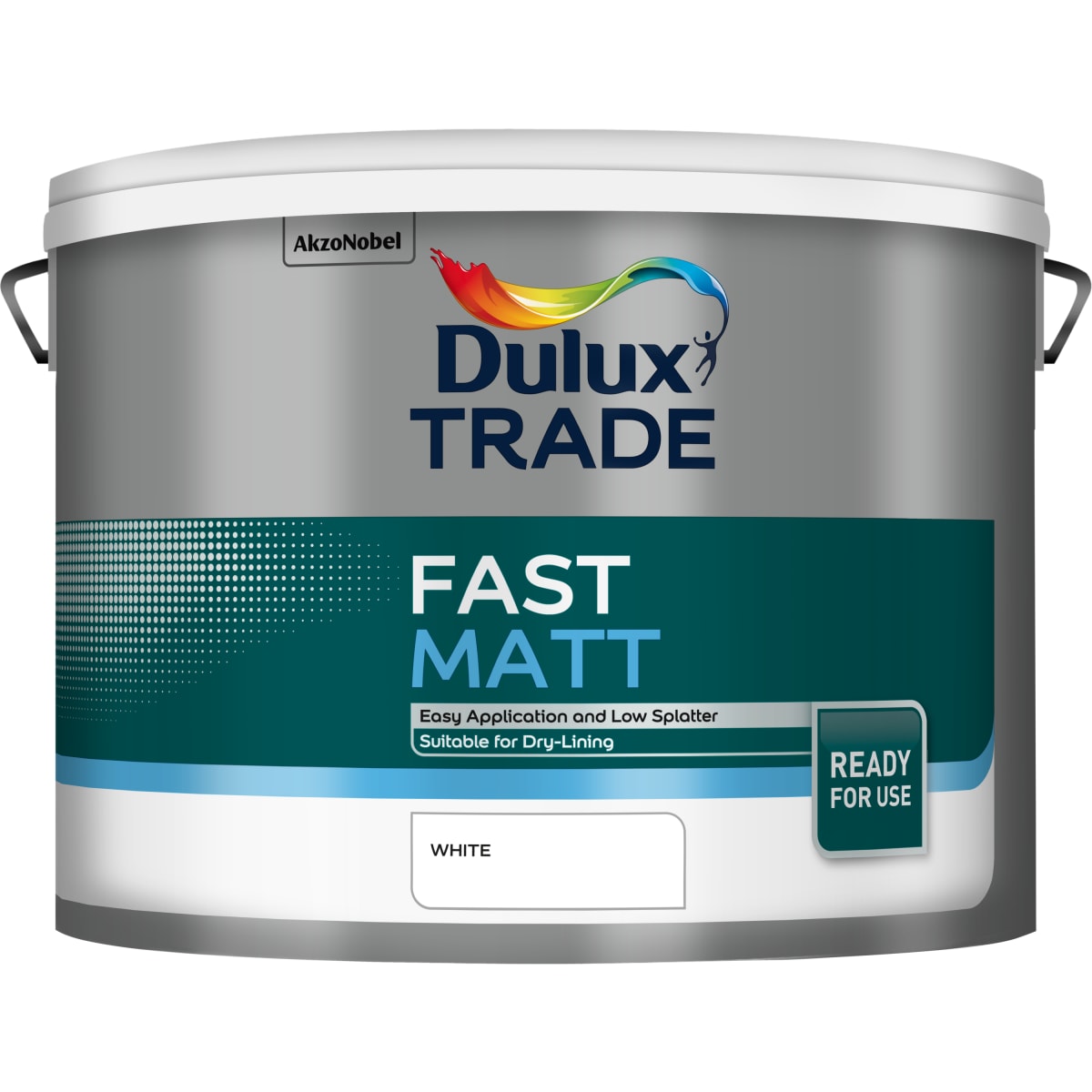 Product image for Dulux Trade Fast Matt White 10L