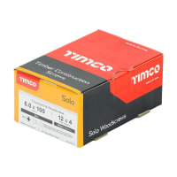 Product image for TIMCO Solo Woodscrews PZ2 CSK 100 x 6mm Zinc Plated