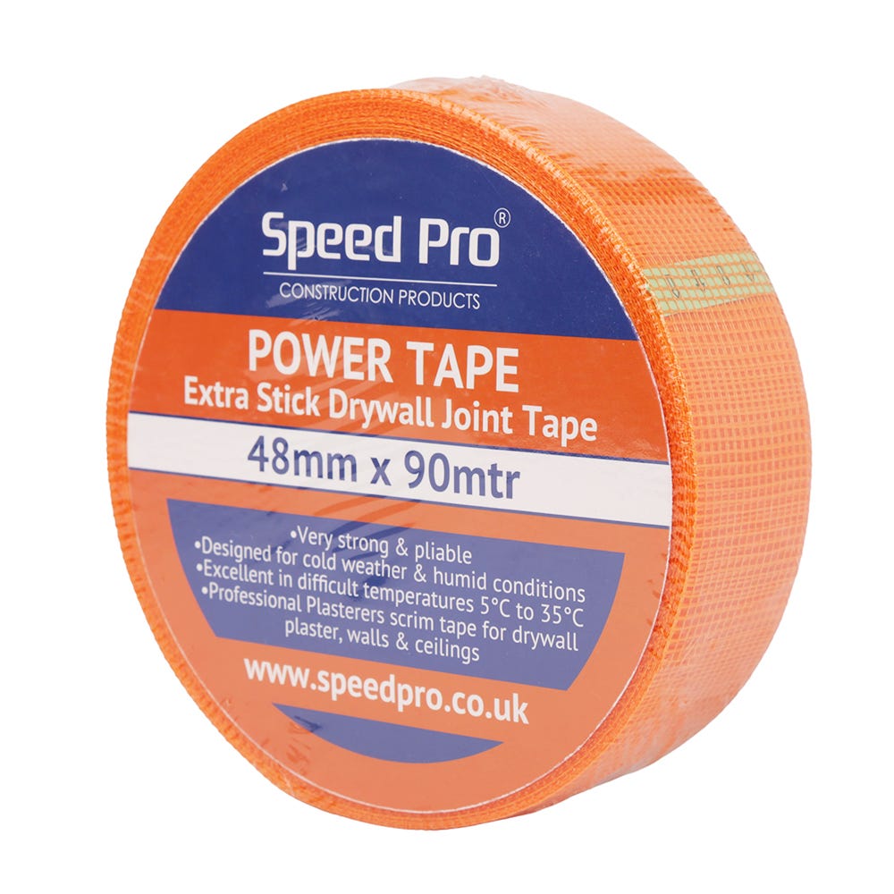Product image for 48mm Speed Pro Power HD Extra Stick Drywall Joint Scrim Tape 90m