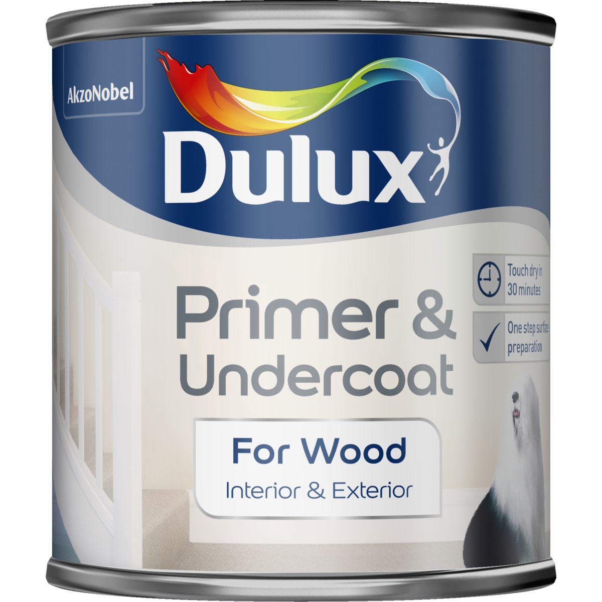 Product image for Dulux Primer & Undercoat For Wood 250ml