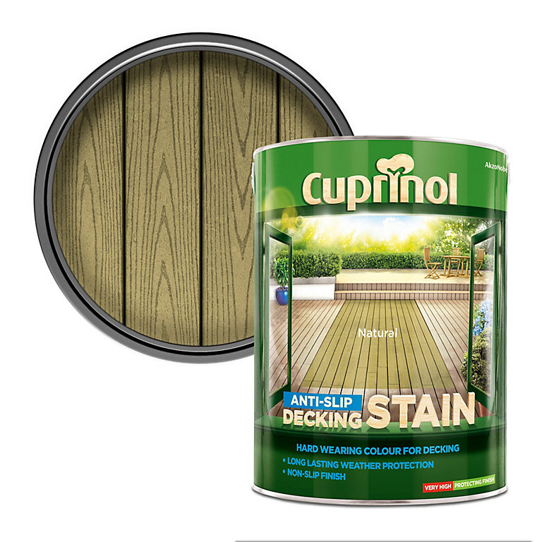 Product image for Cuprinol Anti-Slip Decking Stain Natural 5L