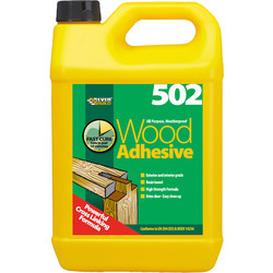 Product image for Everbuild EVBWOOD5 502 All Purpose Weatherproof Wood Adhesive 5 litre