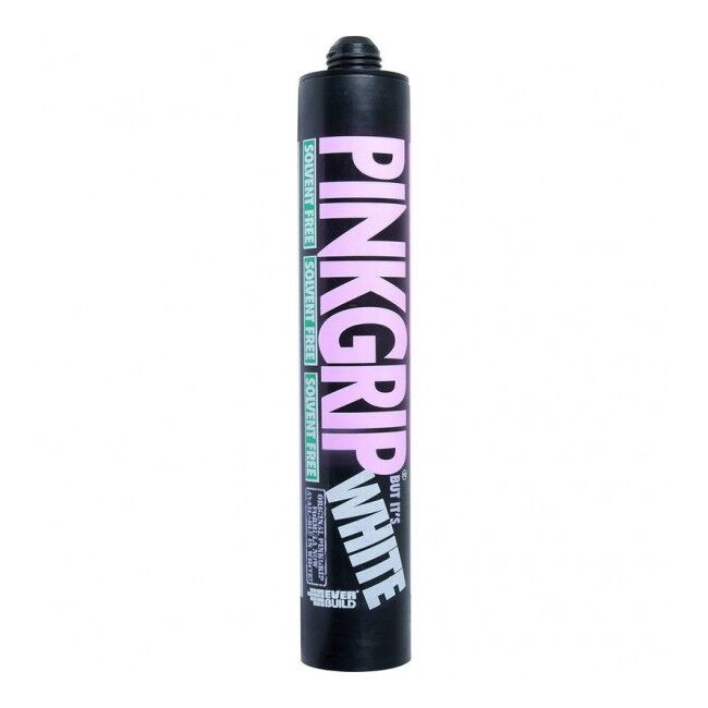 Product image for Everbuild EVBWHITEGRIP Pinkgrip Solvent-Free White 380ml