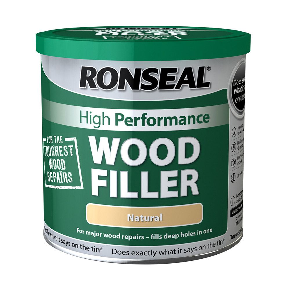 Product image for Ronseal High Performance Wood Filler 550g Natural