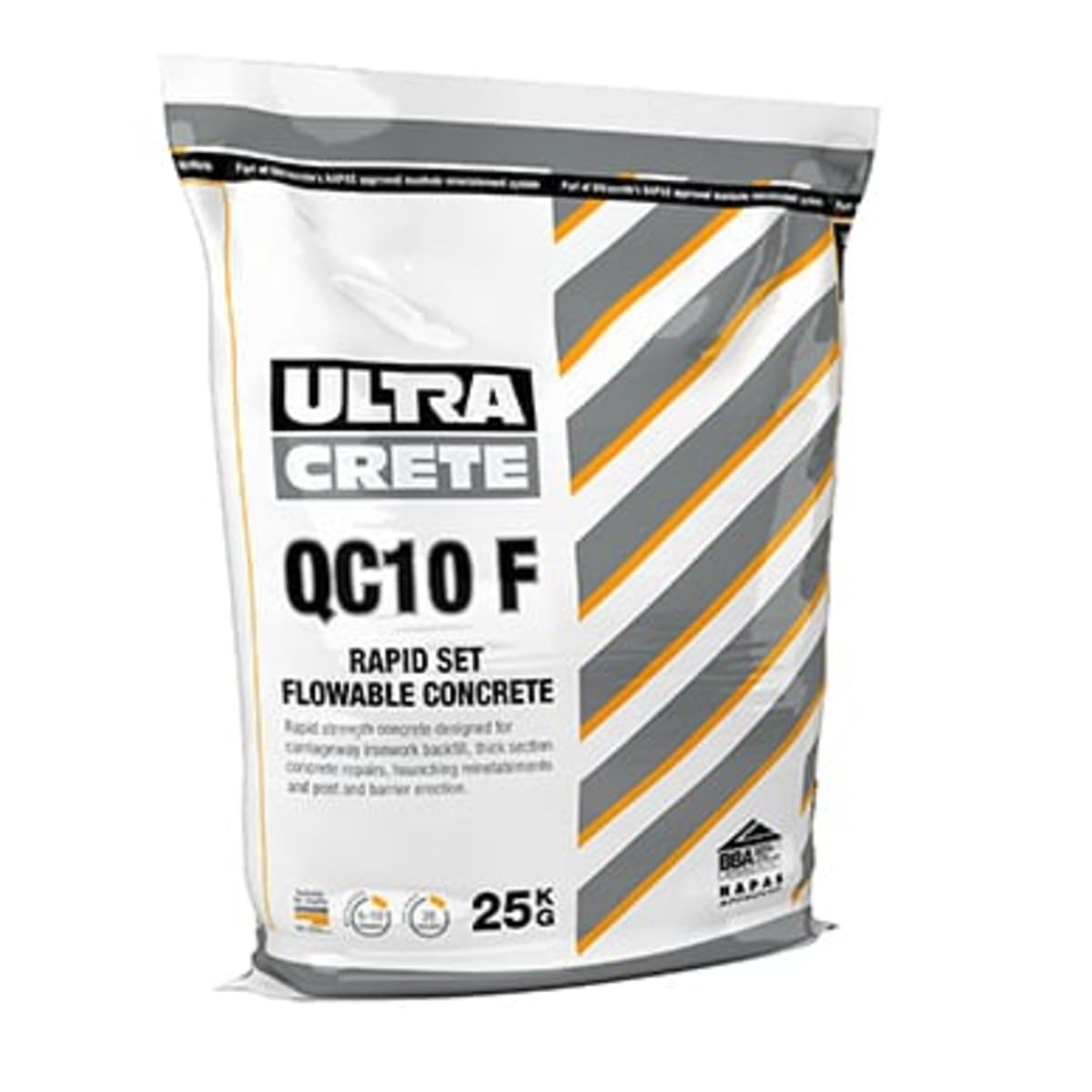 Image of UltraCrete QC10F Rapid Set Flowable Concrete 25kg Grey