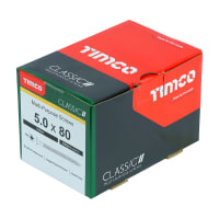 Product image for TIMco Classic Countersunk Head Screw 80 x 5.0mm Yellow