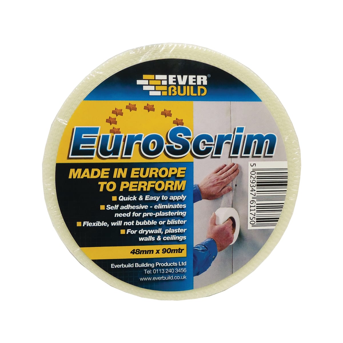 Image of Everbuild EuroScrim Tape 90m x 100mm White