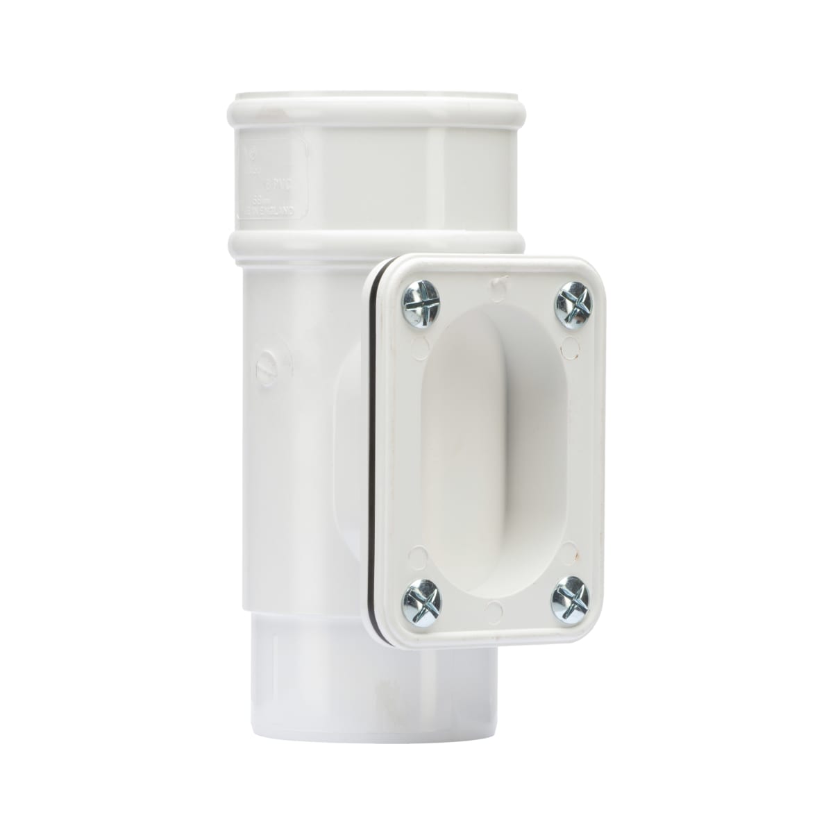 Product image for Polypipe Round Rainwater Drainage Downpipe Access 68mm Dia White
