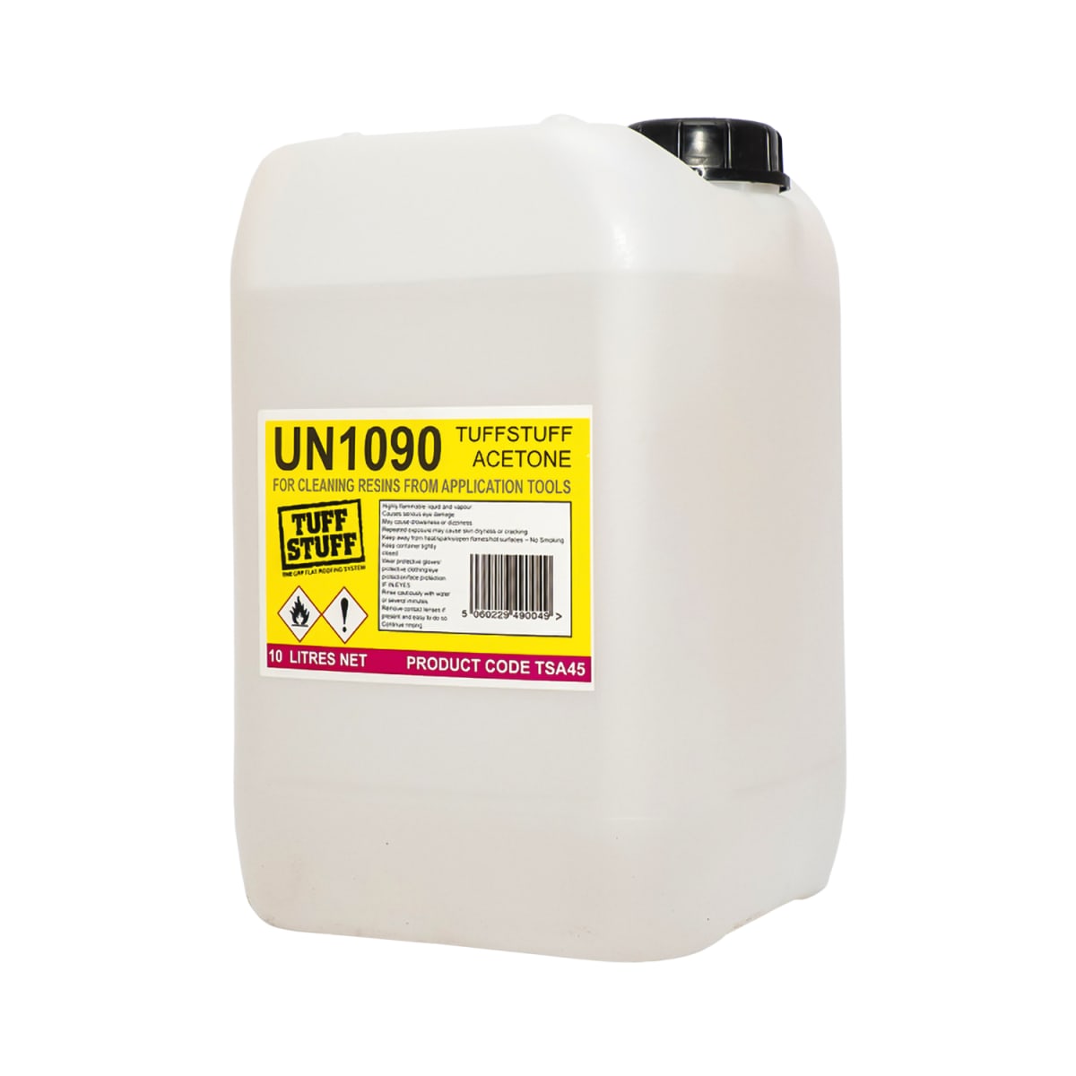 Product image for TuffStuff Acetone 10 Litres Clear