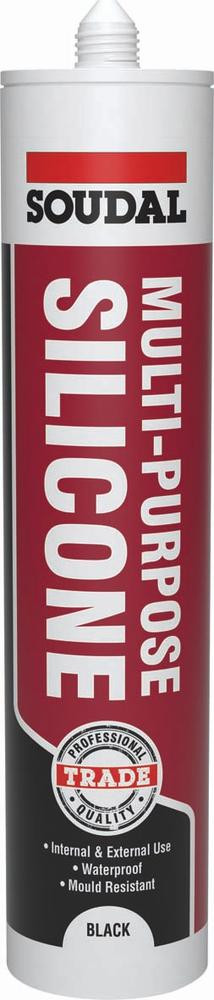 Image of Soudal Multi-Purpose Silicone Black 270ml