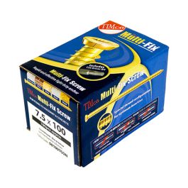 Image of TIMCO Concrete Screw Self-Tap Yellow 100 x 7.5mm Box of 100