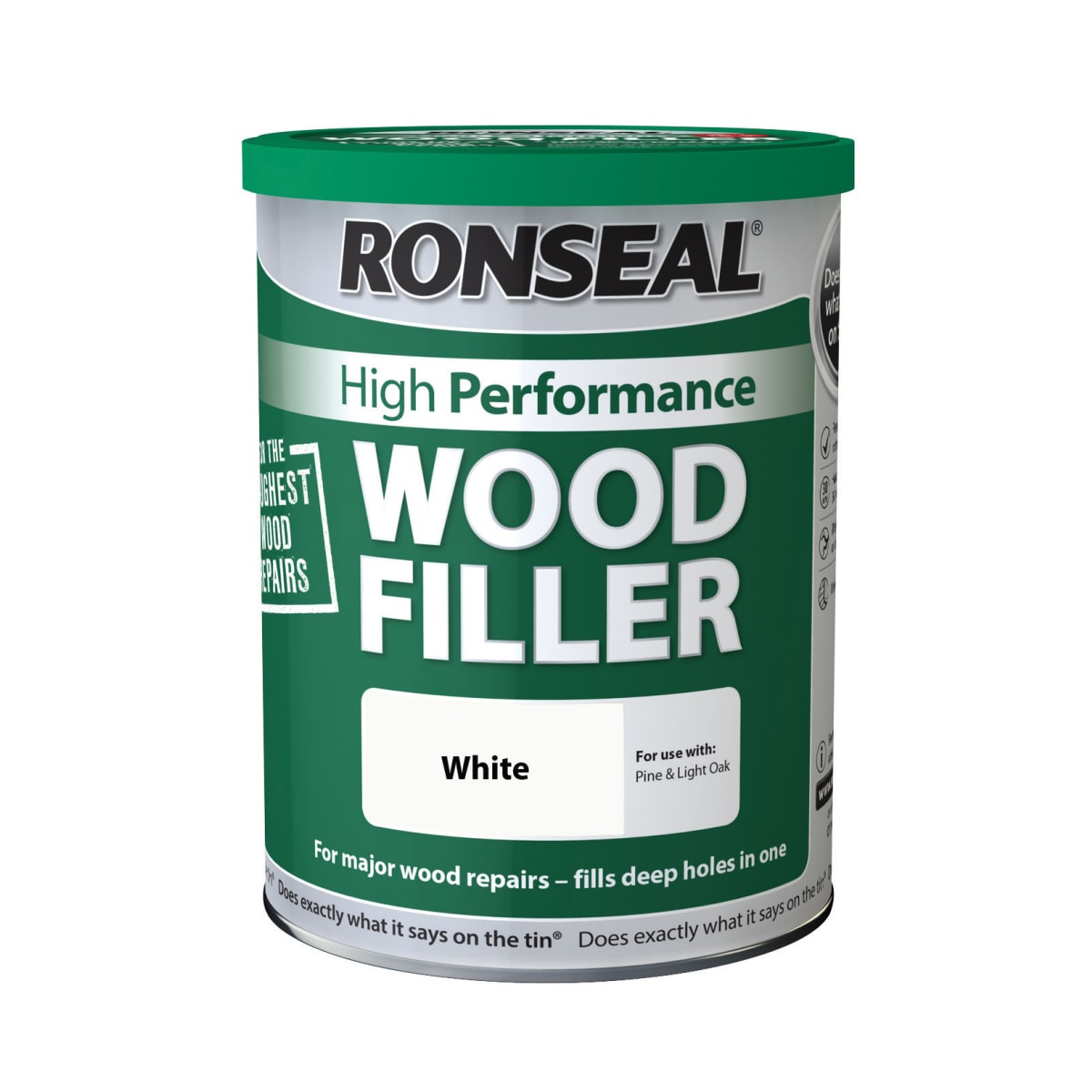Product image for Ronseal High Performance Wood Filler White 1kg