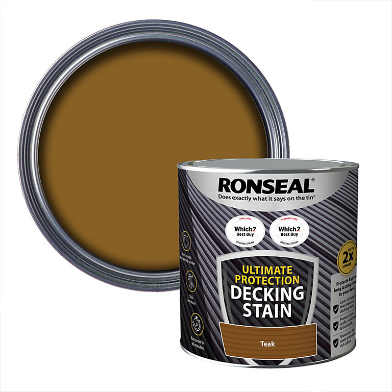 Product image for Ronseal Ultimate Protection Decking Stain Rich Teak 2.5ltr